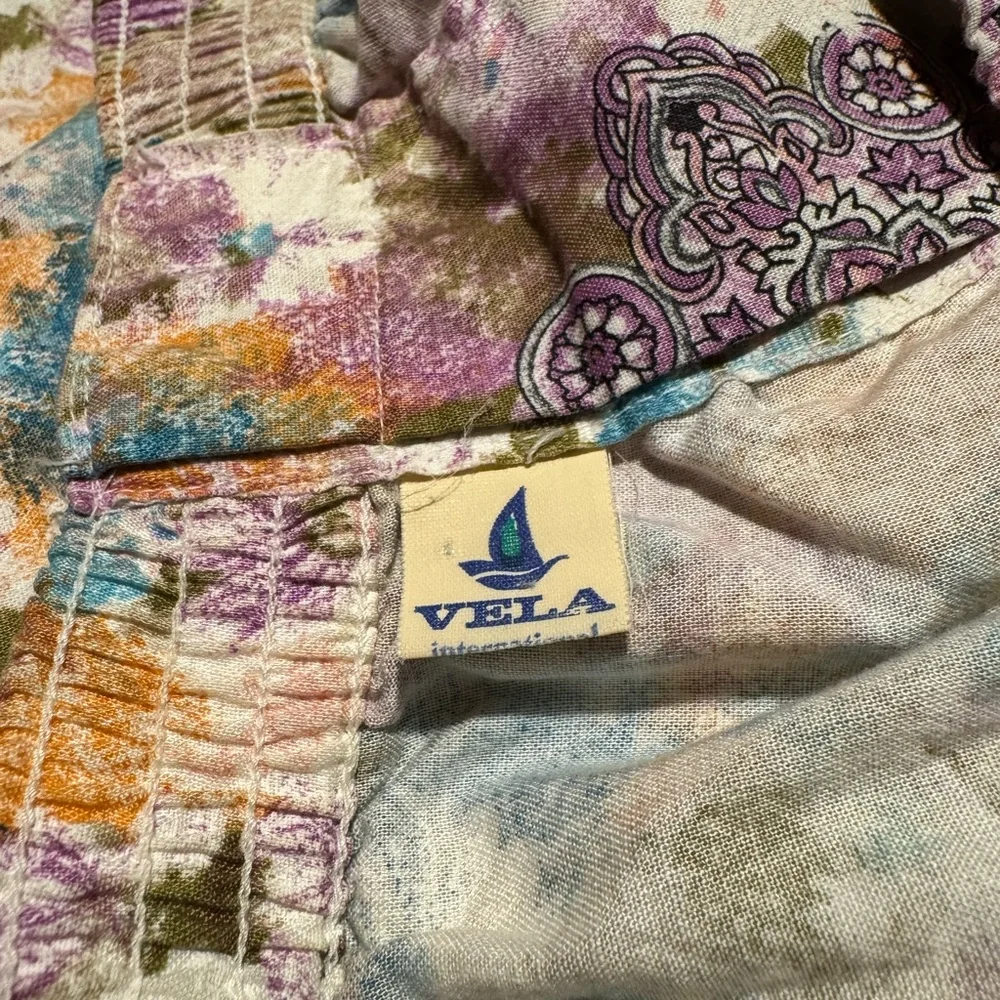VINTAGE 80s VELA RARE Floral Print 100% Cotton Boxer Shorts Made in Italy
